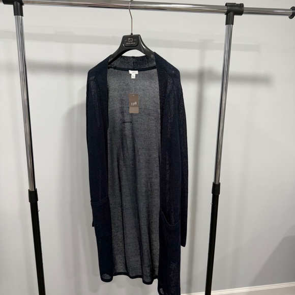 J.Jill blue linen cardigan